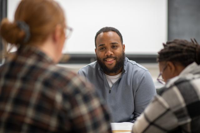 Public Administration students in discussion