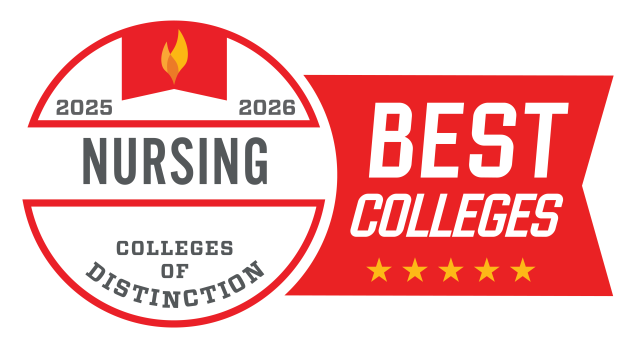 Colleges of Distinction 2025-2026 Best Colleges Nursing badge.