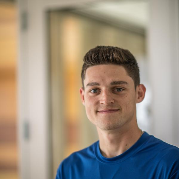 Smiling student looking at camera