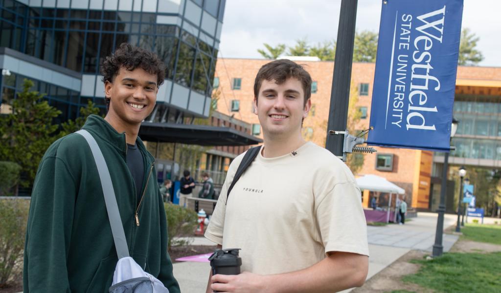 Students on campus 